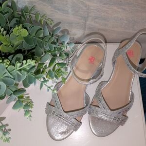 Silver Strappy Sandals